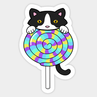 Happy Lollipop Cat Sticker